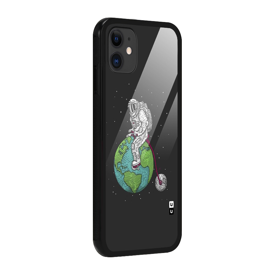 Earth Space Doodle Glass Back Case for iPhone 11