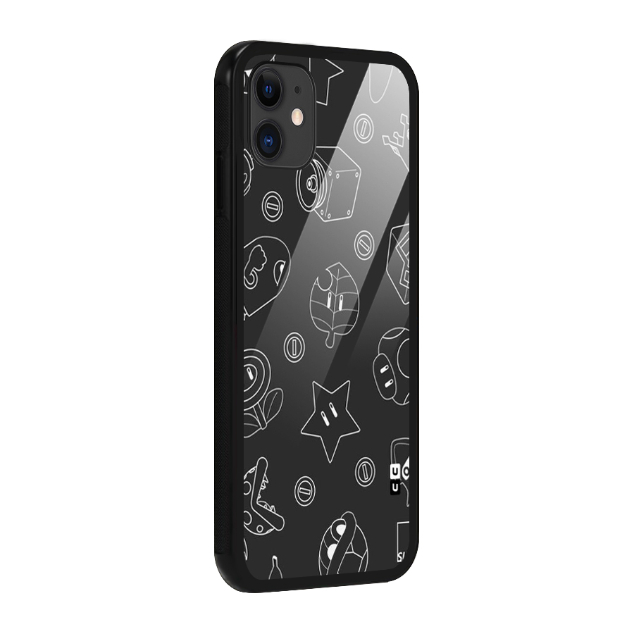 Face Mishchief Glass Back Case for iPhone 11