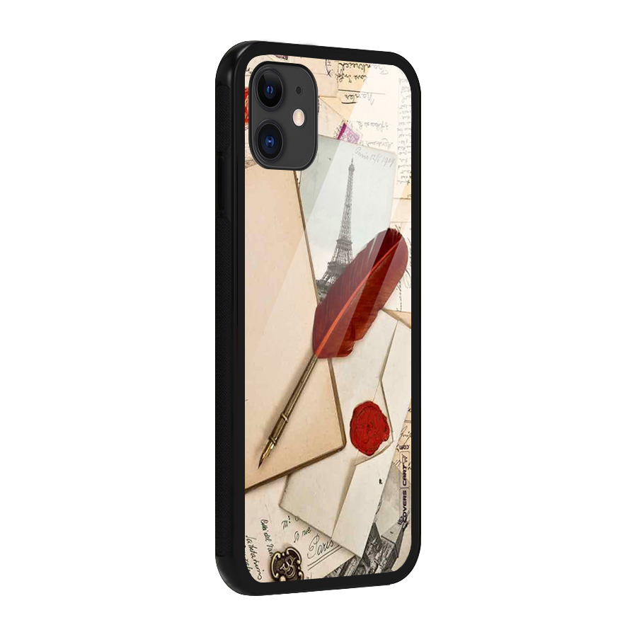 Feather Beauty Glass Back Case for iPhone 11