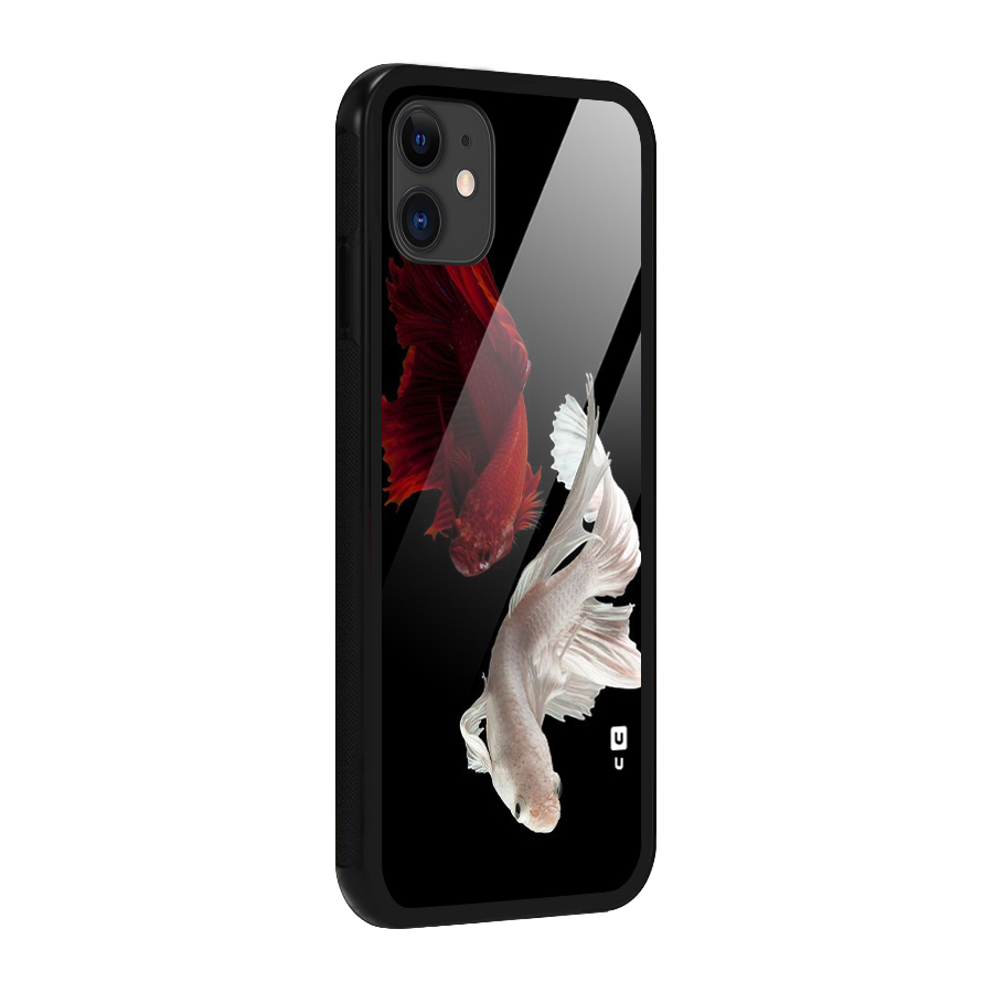 Fish Design Glass Back Case for iPhone 11
