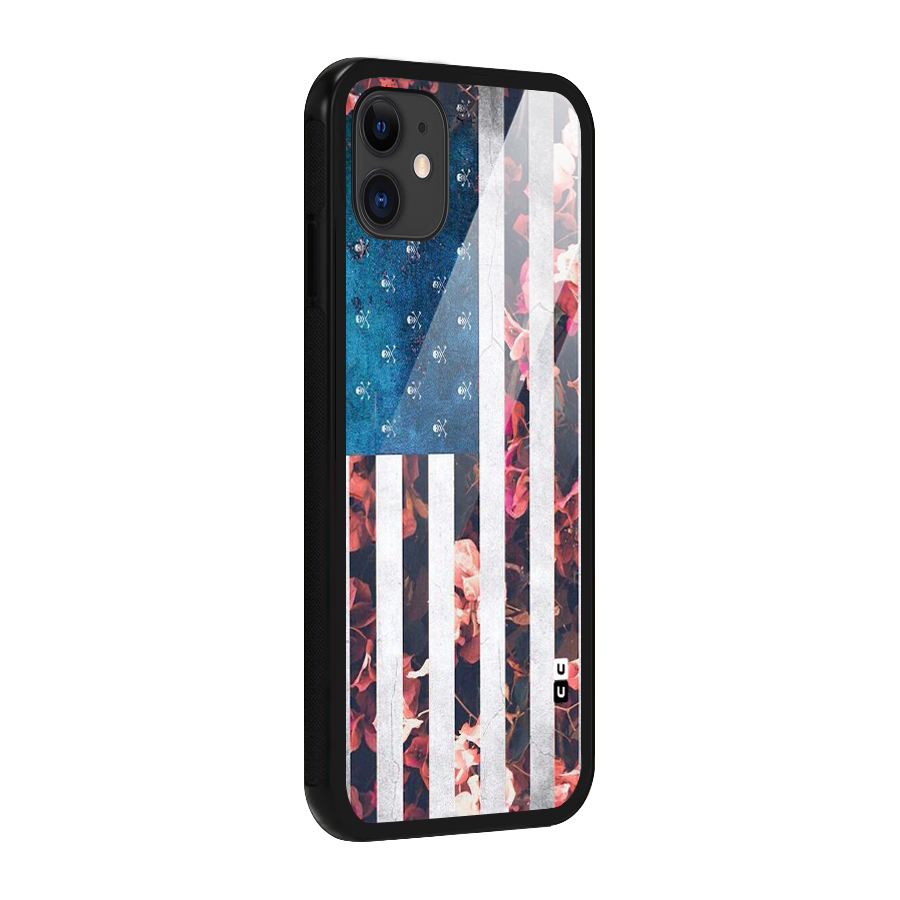 Flag Stripes Glass Back Case for iPhone 11