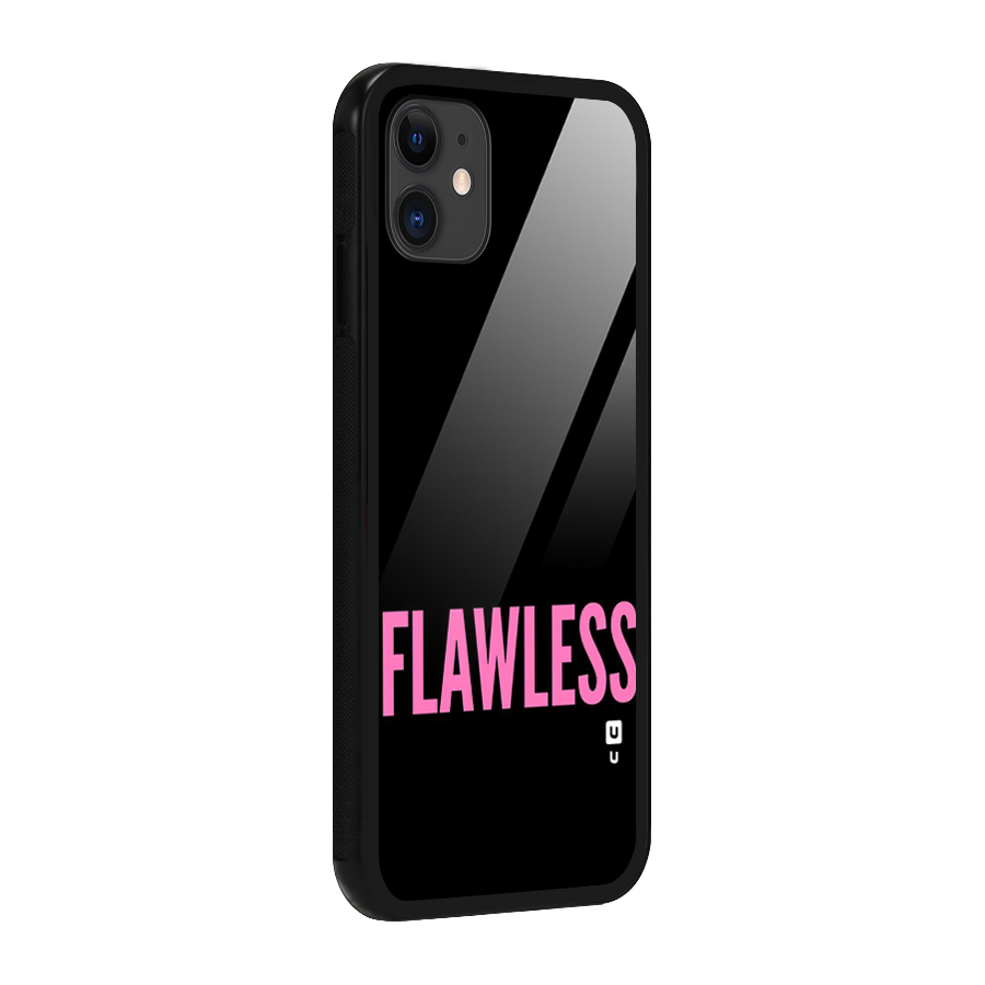 Flawless Pink Design Glass Back Case for iPhone 11
