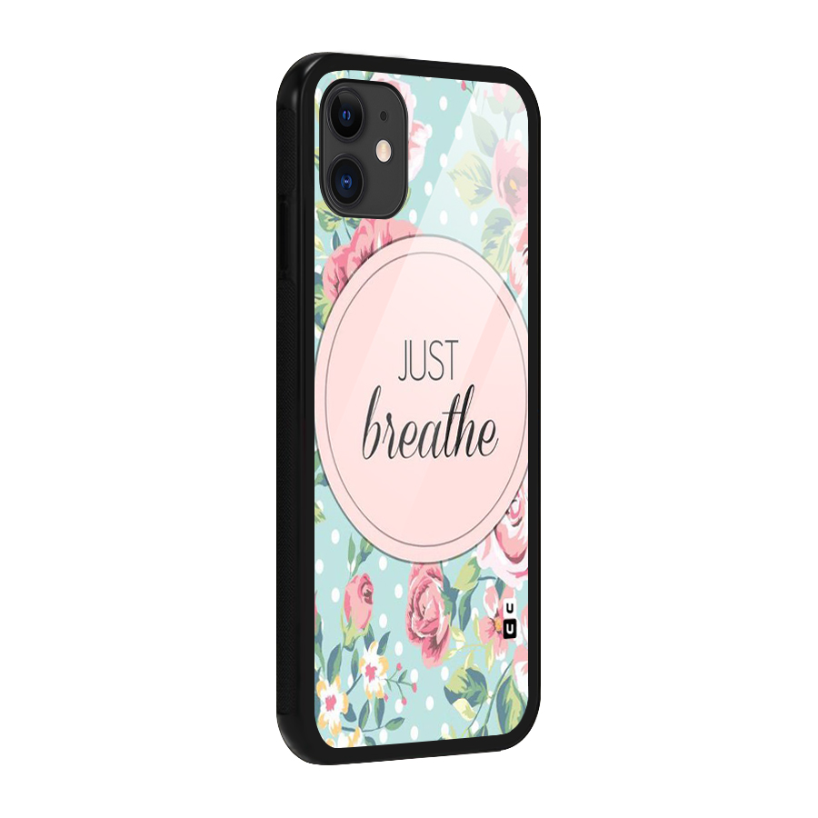 Floral Bloom Glass Back Case for iPhone 11