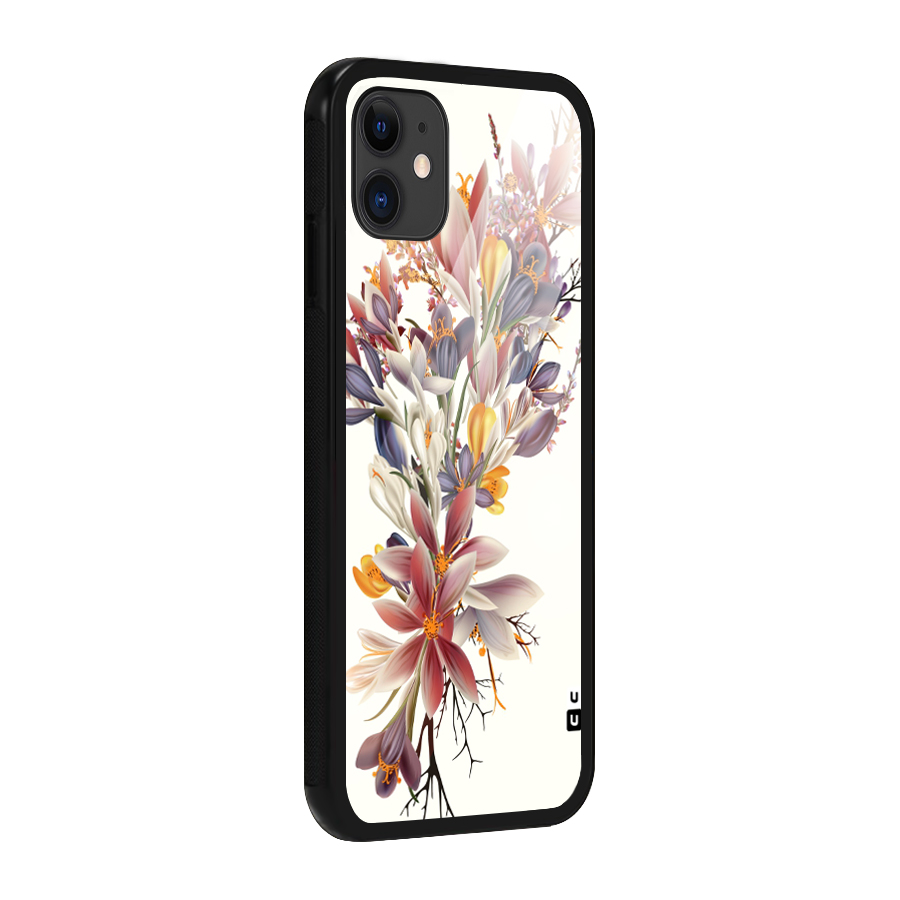 Floral Bouquet Glass Back Case for iPhone 11
