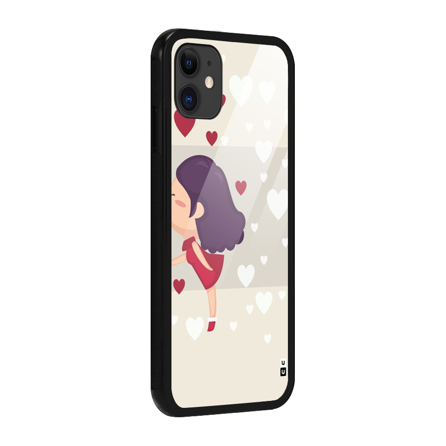 Girl in Love Glass Back Case for iPhone 11