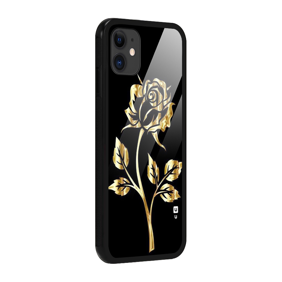 Gold Rose Glass Back Case for iPhone 11