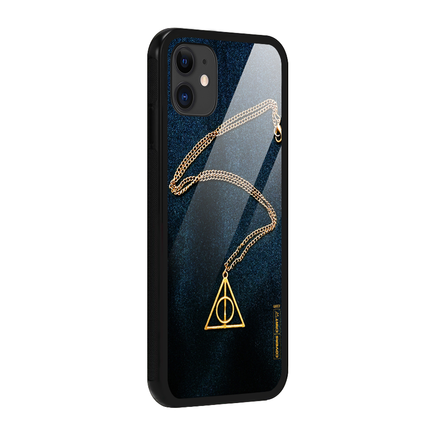 Golden Chain Glass Back Case for iPhone 11