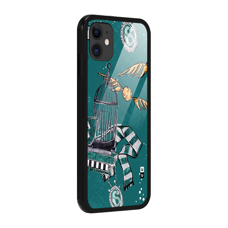 Green Scarf Glass Back Case for iPhone 11