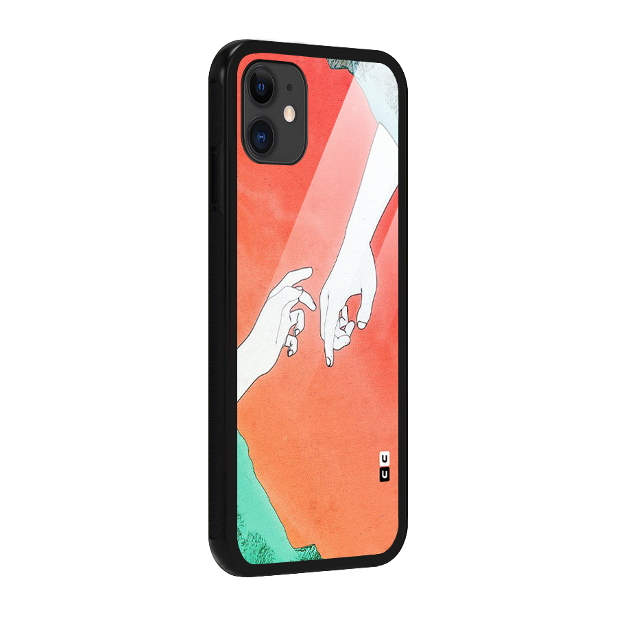Hand Paint Drawing Glass Back Case for iPhone 11