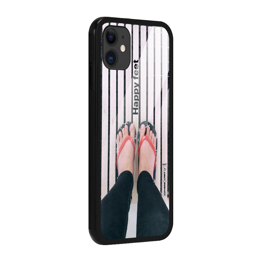Happy Feet Glass Back Case for iPhone 11