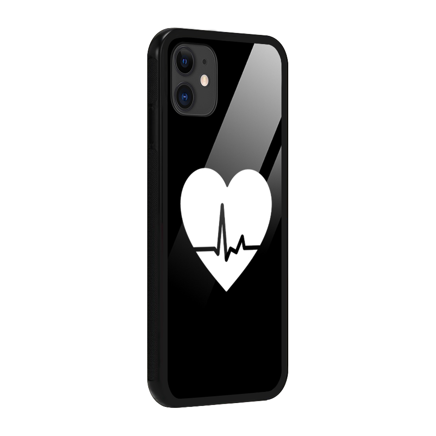 Heart Beat Glass Back Case for iPhone 11