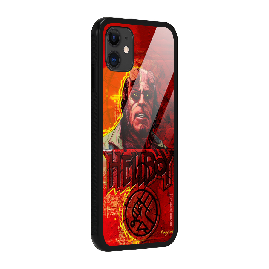 Hellboy Artwork Glass Back Case for iPhone 11