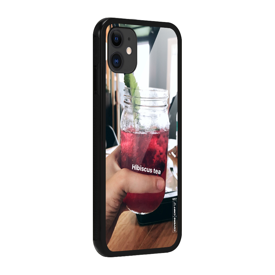 Hibiscus Tea Glass Back Case for iPhone 11
