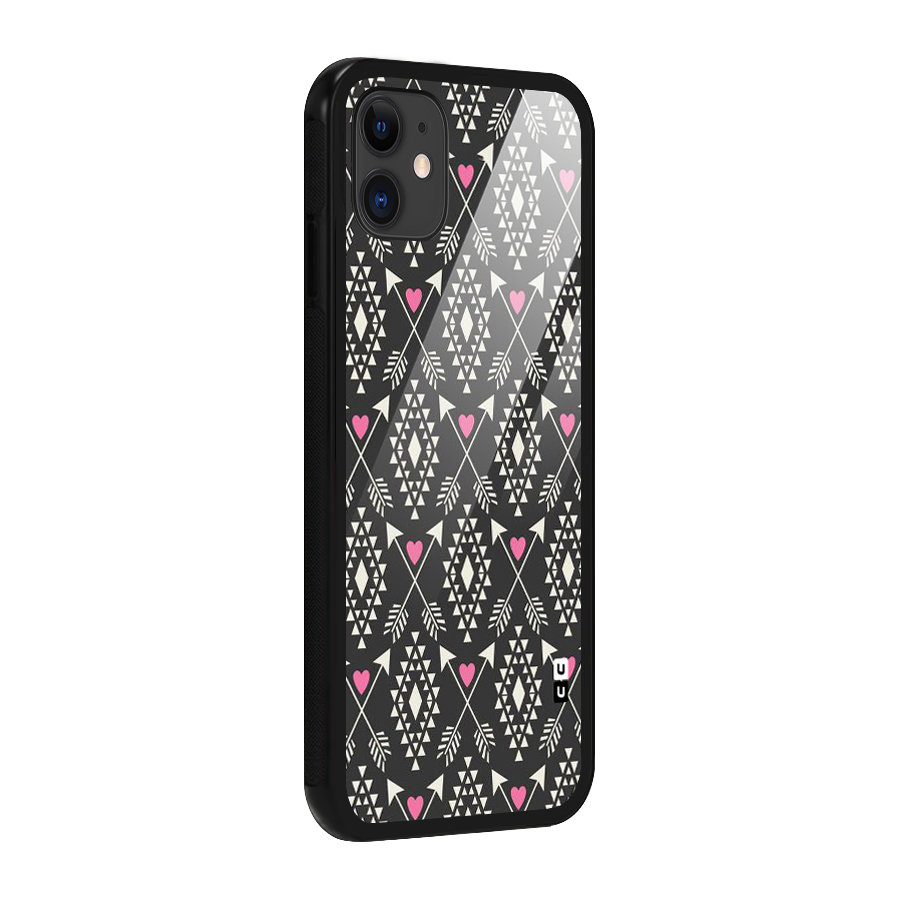 Hit Arrow Love Glass Back Case for iPhone 11