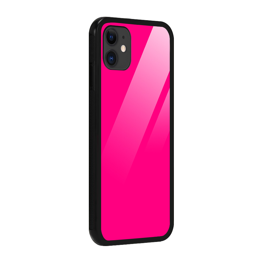 Hot Pink Glass Back Case for iPhone 11
