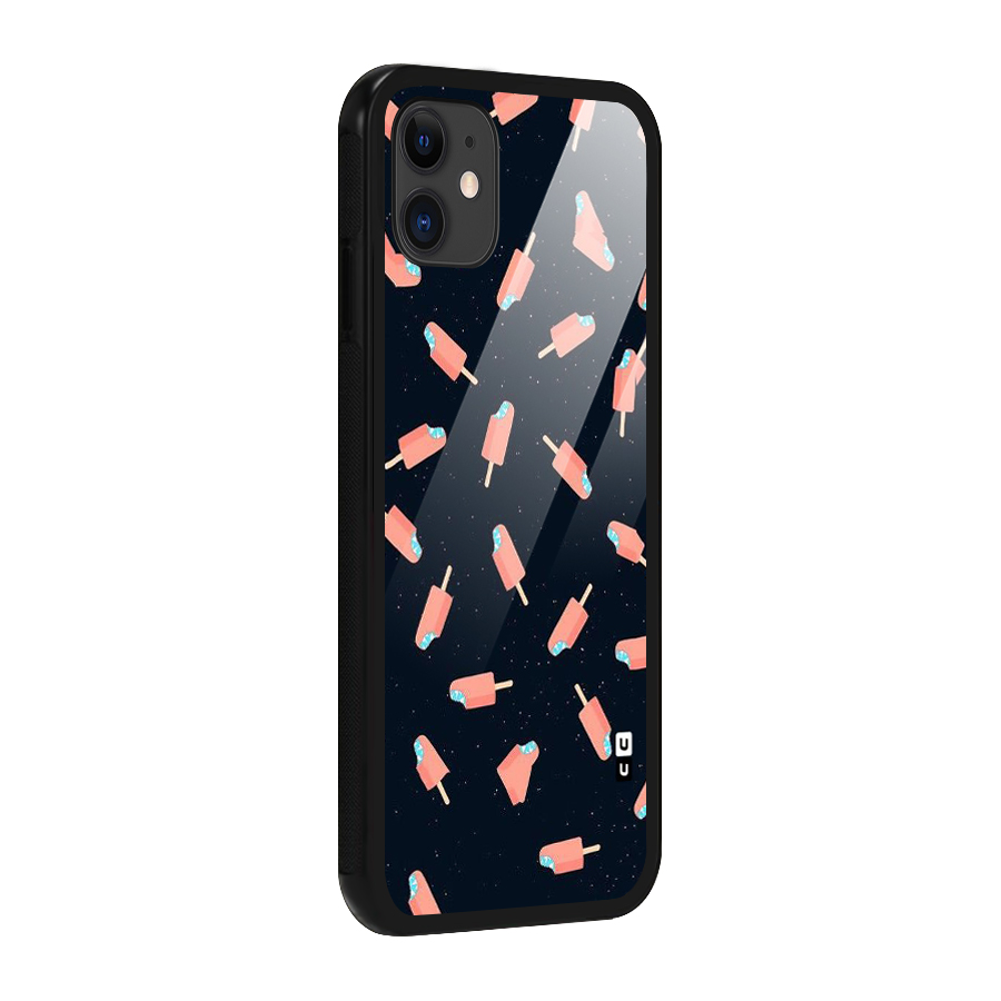 Icy Pattern Glass Back Case for iPhone 11