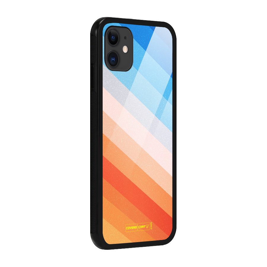 Jazzy Pattern Glass Back Case for iPhone 11