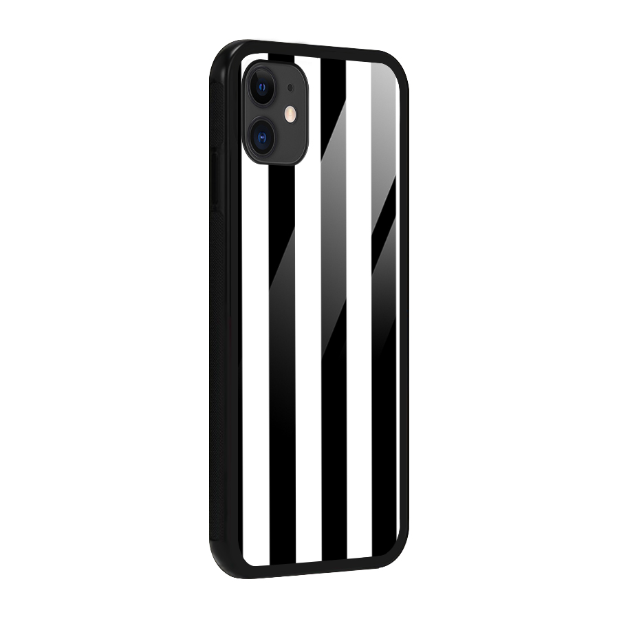 Lavish Black Stripes Glass Back Case for iPhone 11