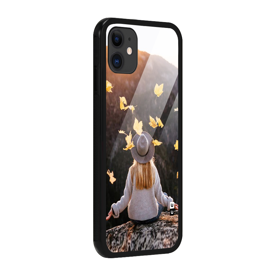 Leaf Rain Sunset Glass Back Case for iPhone 11