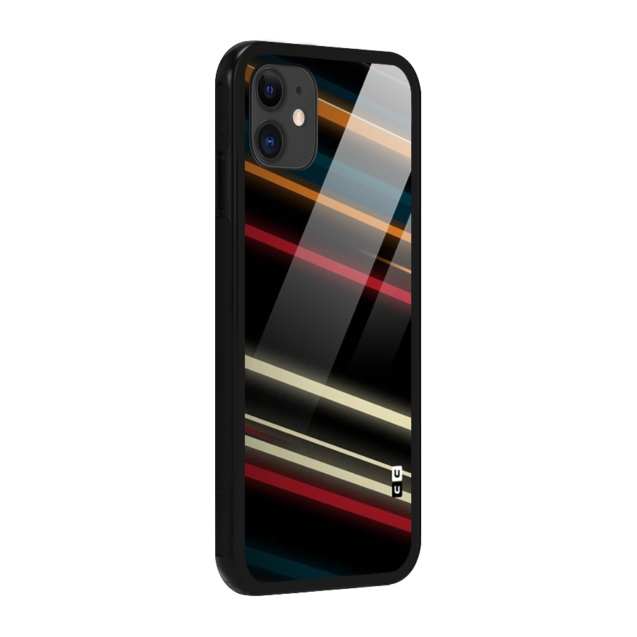Light Diagonal Stripes Glass Back Case for iPhone 11