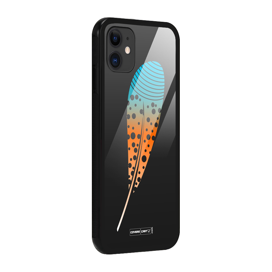 Magical Feather Glass Back Case for iPhone 11