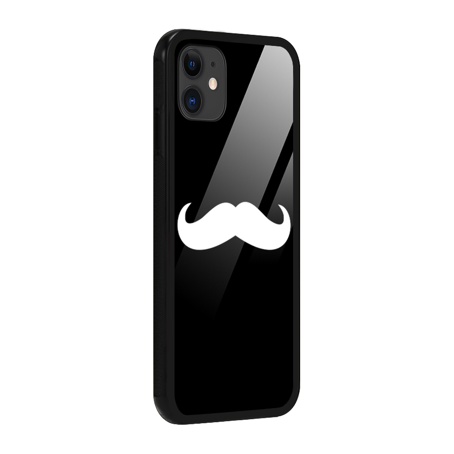 Moustache Love Glass Back Case for iPhone 11