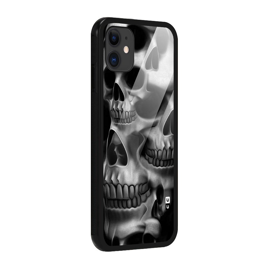 Multiple Skulls Glass Back Case for iPhone 11