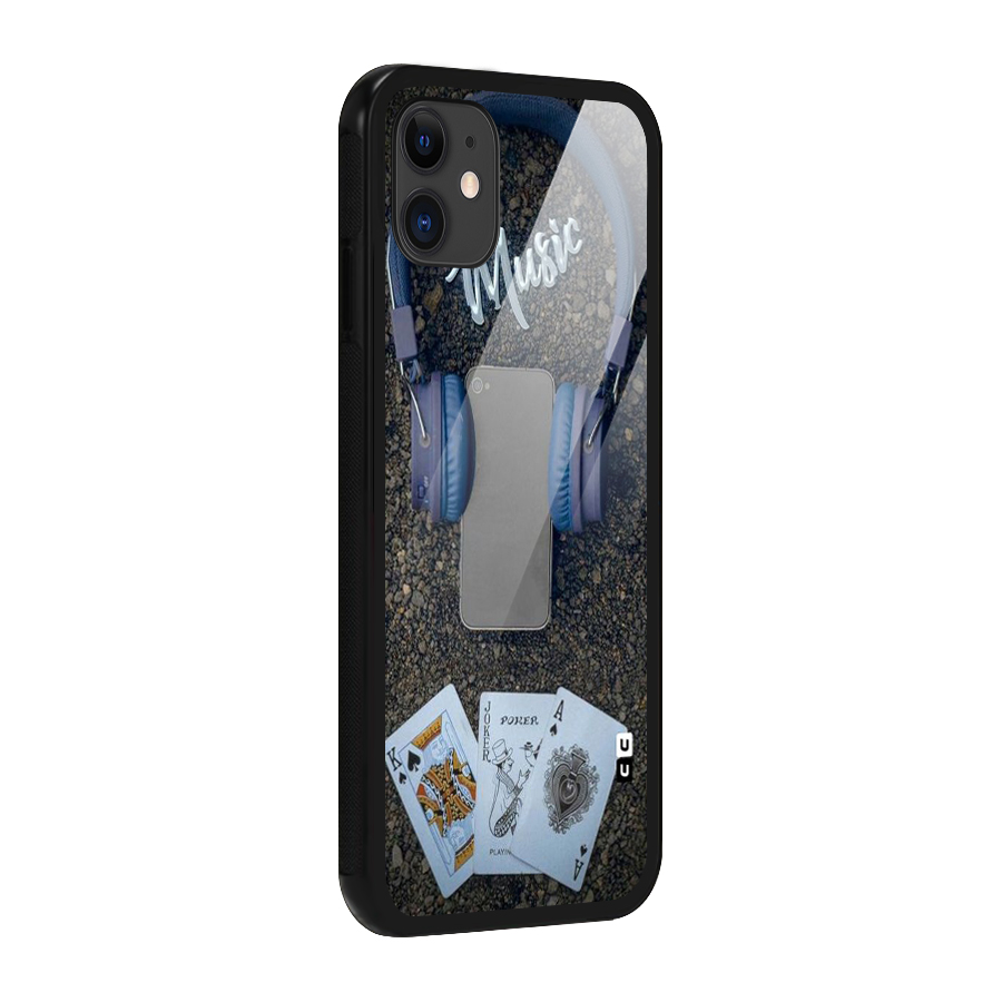 Music Power Cards Glass Back Case for iPhone 11