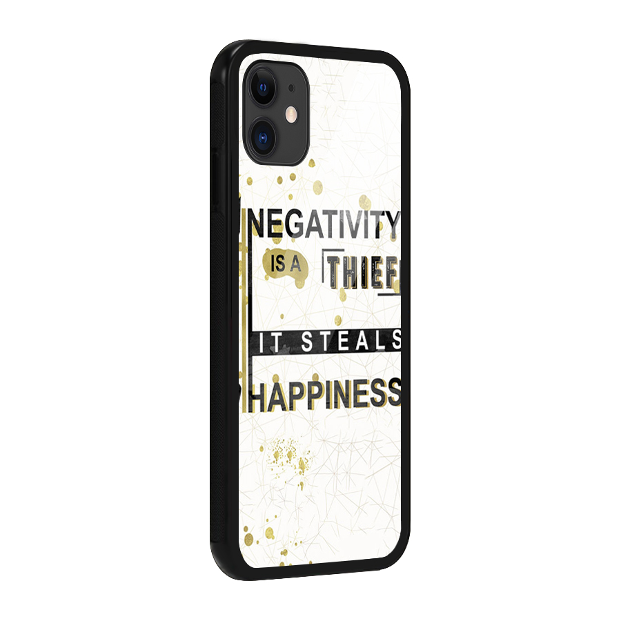 Negativity Thief Glass Back Case for iPhone 11