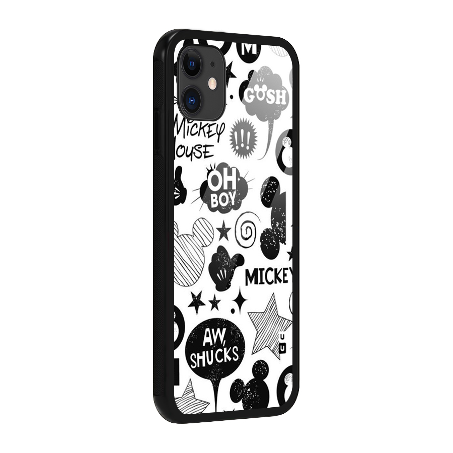 Oh Boy Design Glass Back Case for iPhone 11