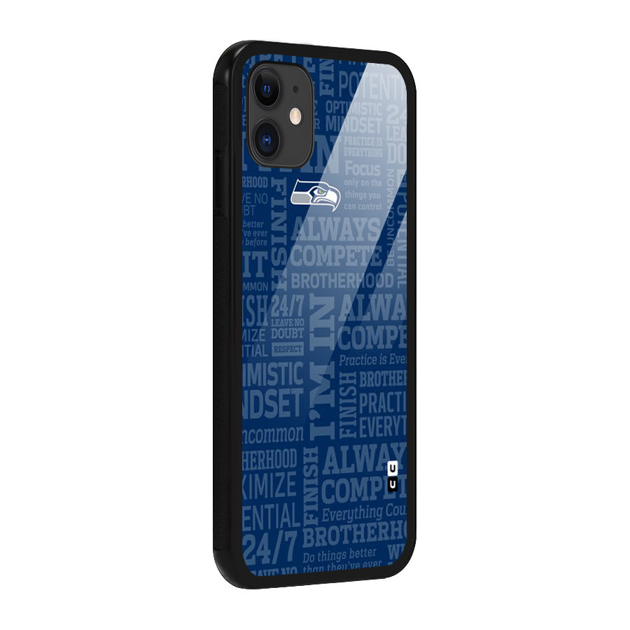 Optimistic Blue Glass Back Case for iPhone 11