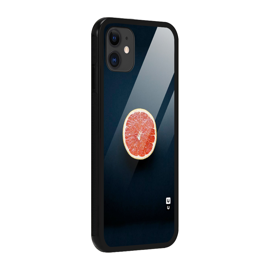 Orange Design Glass Back Case for iPhone 11