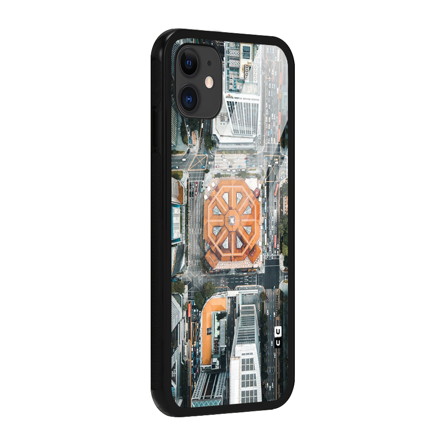 Orange Dome Glass Back Case for iPhone 11