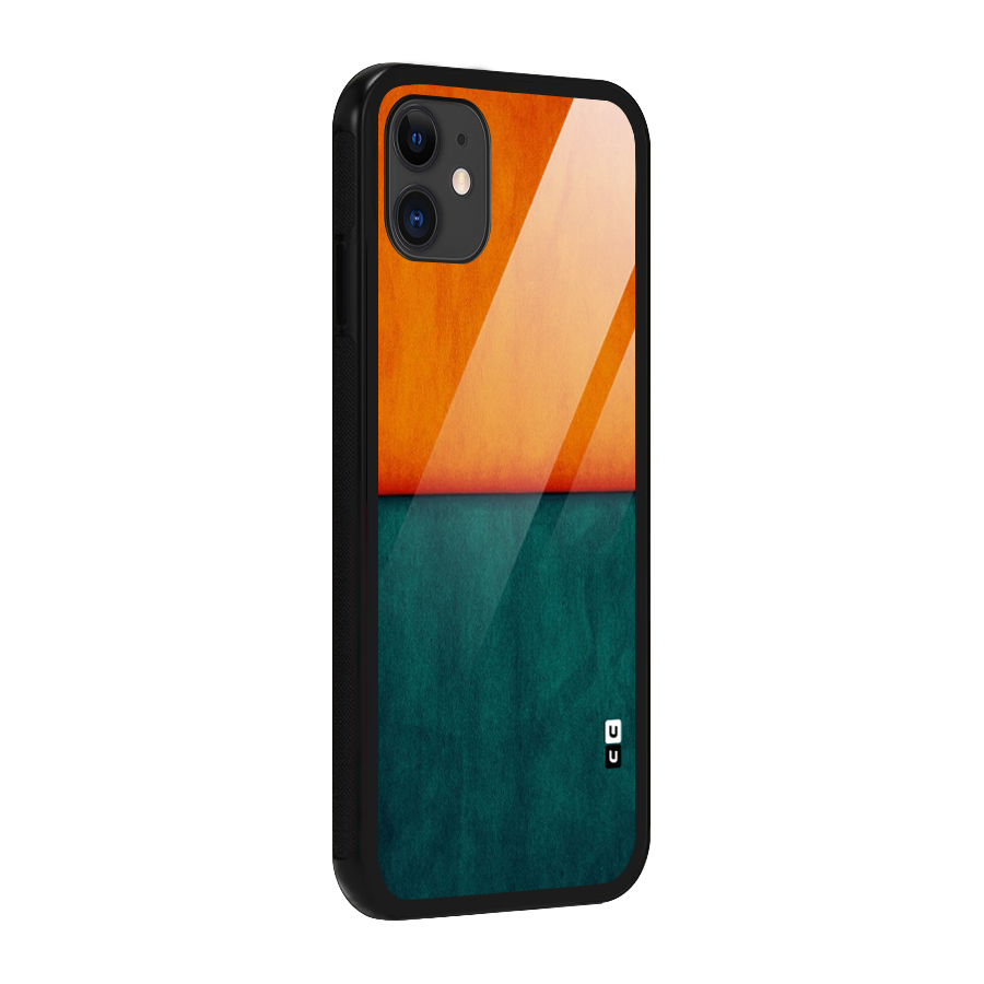 Orange Green Shade Glass Back Case for iPhone 11