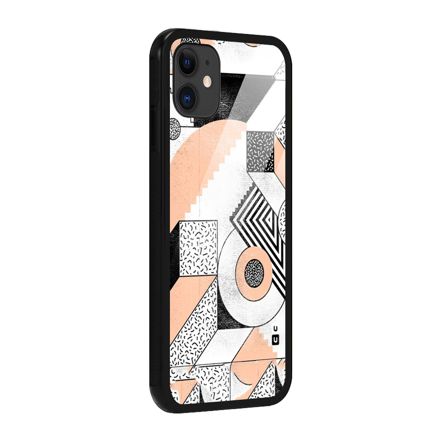 Orange Zig Zag Glass Back Case for iPhone 11
