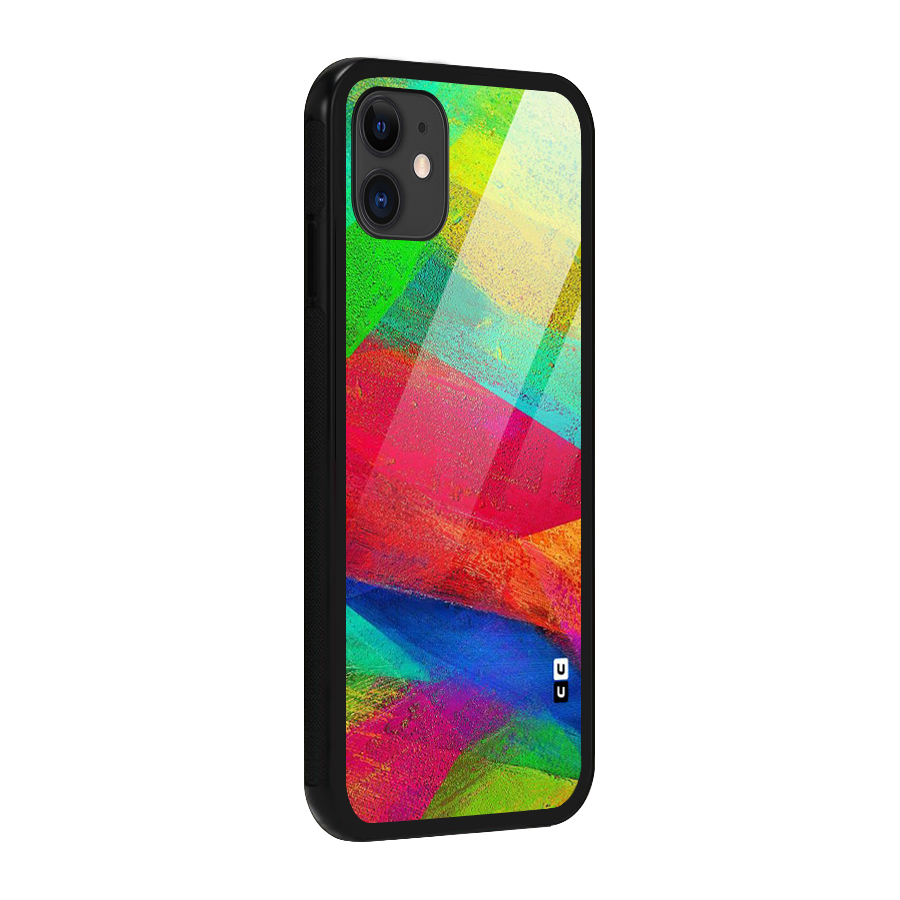 Paint Art Pattern Glass Back Case for iPhone 11