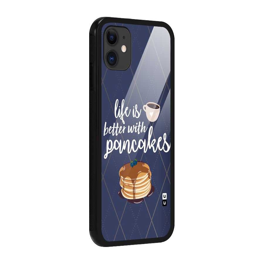 Pancake Life Glass Back Case for iPhone 11