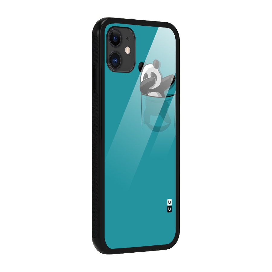 Panda Dabbing Away Glass Back Case for iPhone 11