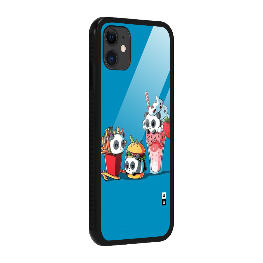 Panda Lazy Glass Back Case for iPhone 11