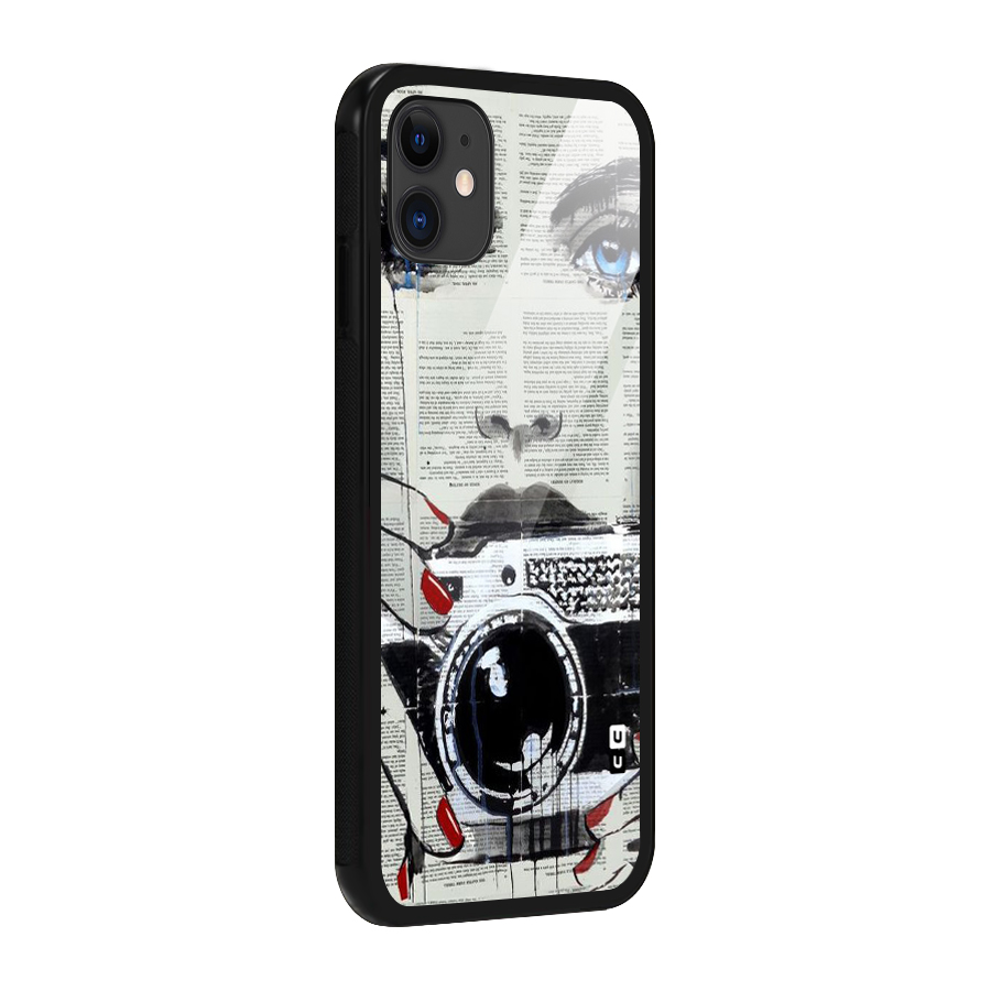 Paper Face Beauty Glass Back Case for iPhone 11