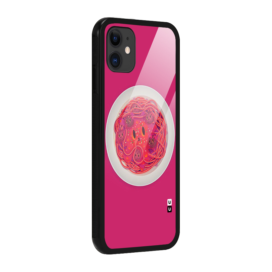 Pasta Cute Glass Back Case for iPhone 11