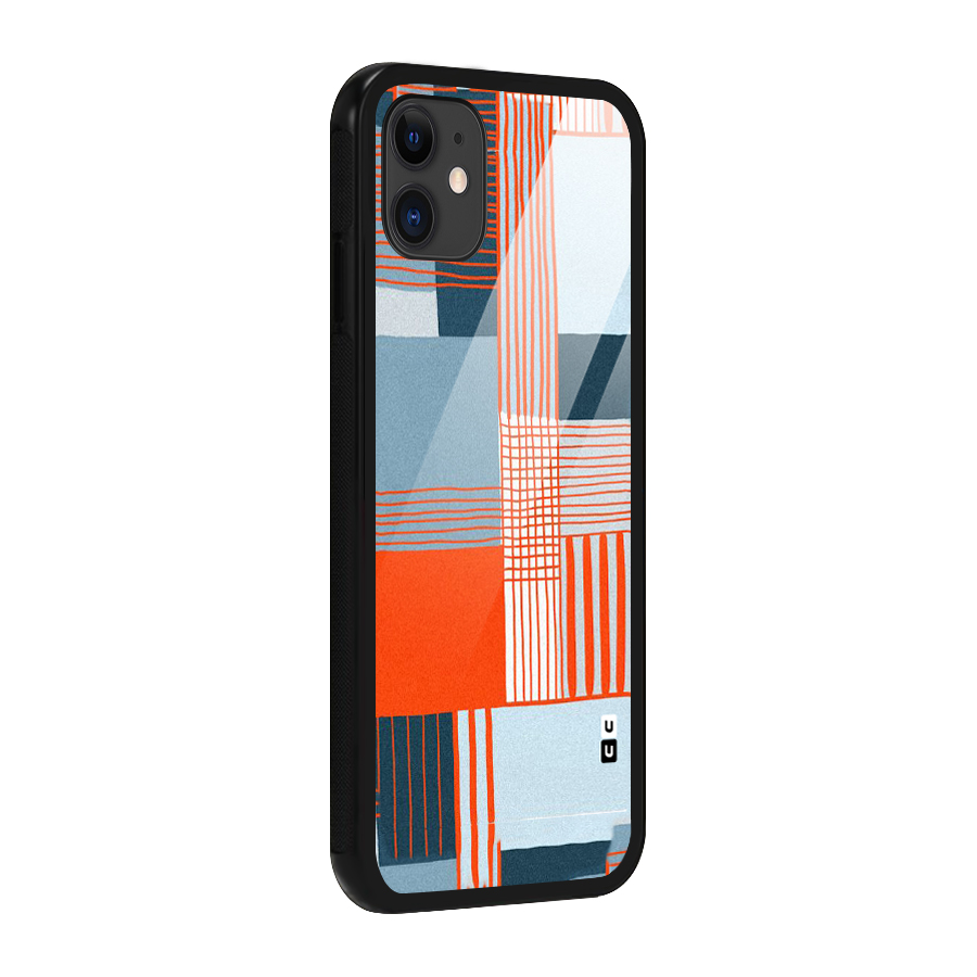 Pattern In Lines Glass Back Case for iPhone 11