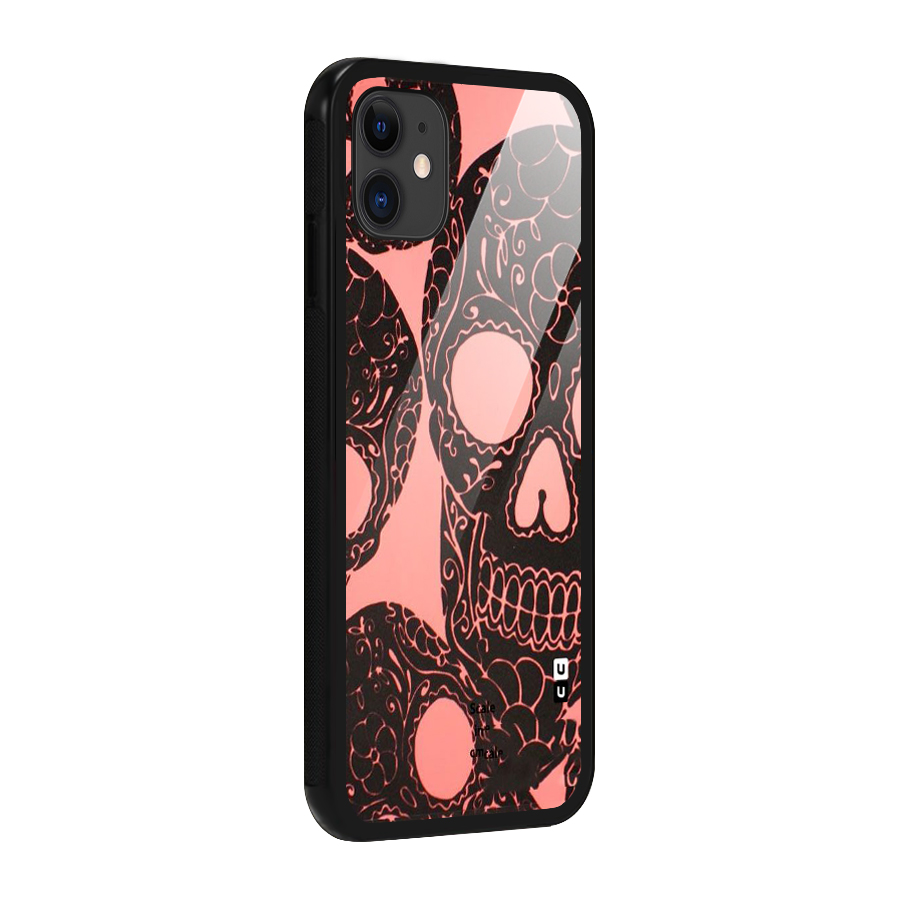 Pink Head Glass Back Case for iPhone 11
