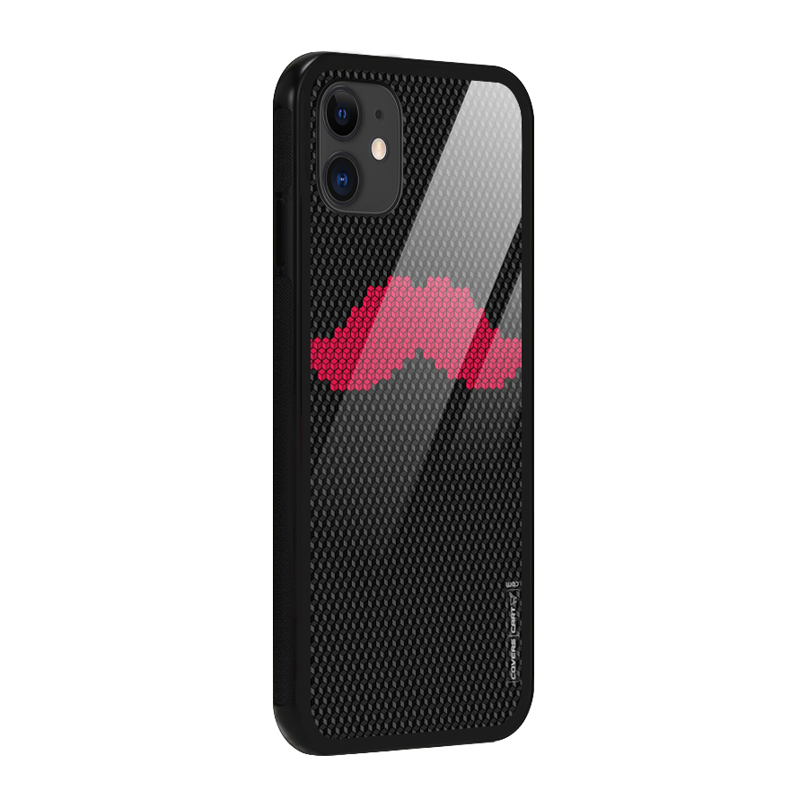 Pink Moustache Glass Back Case for iPhone 11