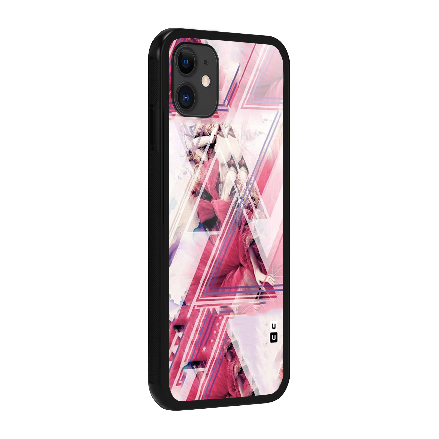 Pink Rose Abstract Glass Back Case for iPhone 11