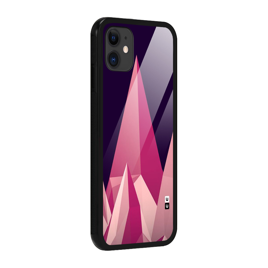 Pink Sharp Glass Back Case for iPhone 11