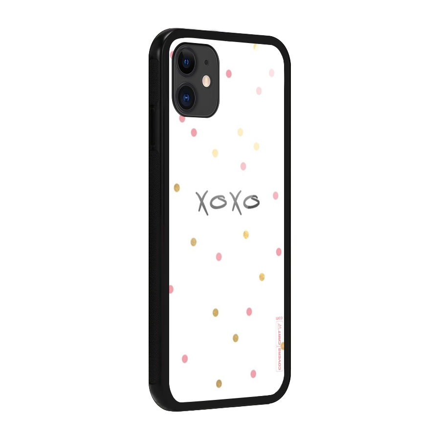 Polka Hugs Glass Back Case for iPhone 11
