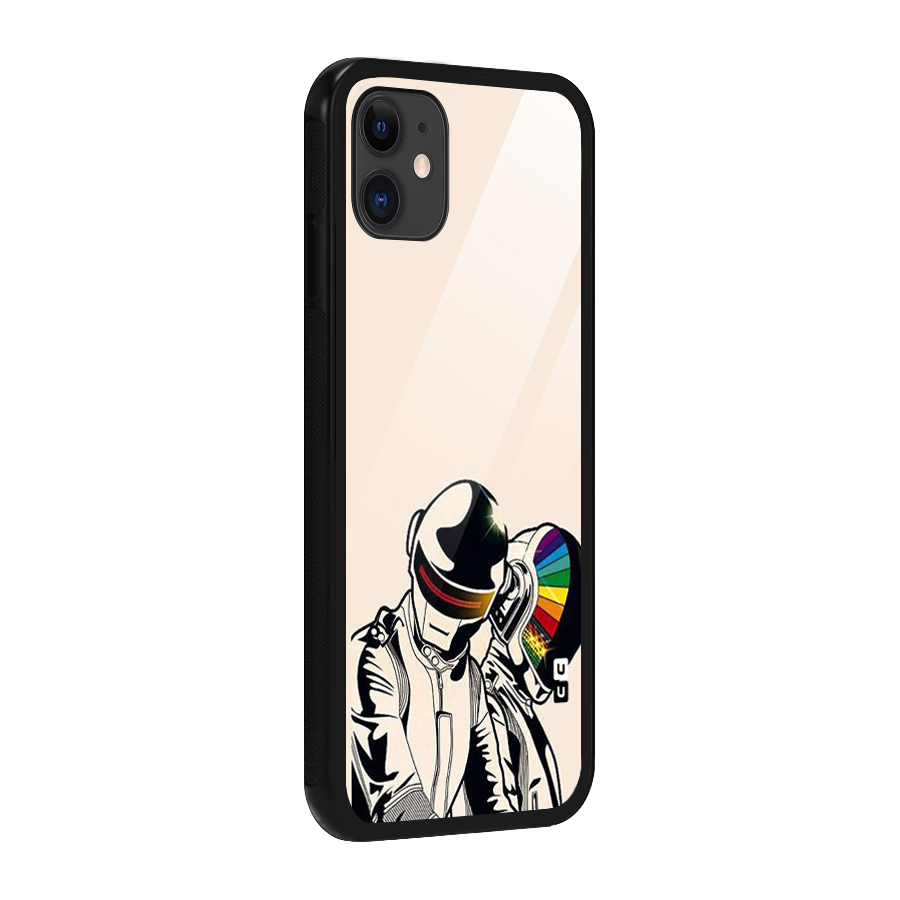Rainbow Radio Glass Back Case for iPhone 11