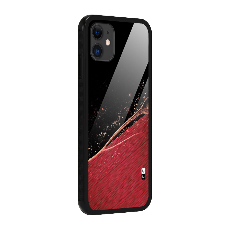 Red Flow Drops Glass Back Case for iPhone 11