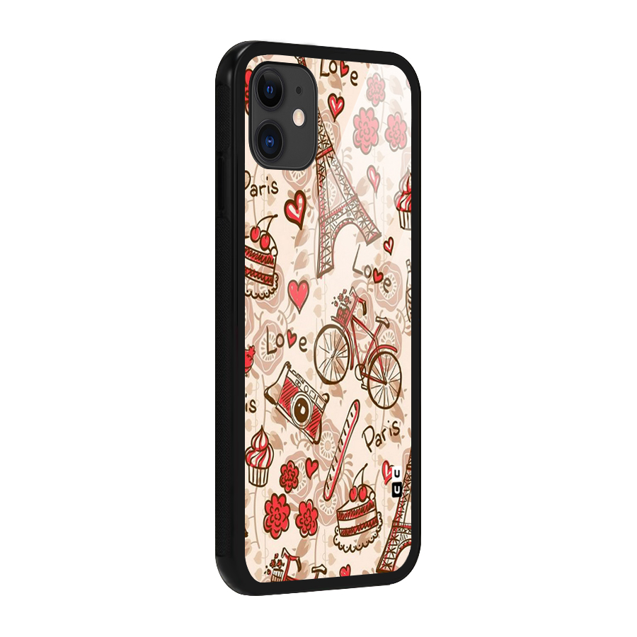 Red Peach City Glass Back Case for iPhone 11